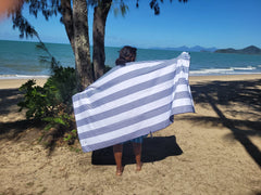 Bundle - Amalfi Navy Signature Sand-Free Beach Towel Newlyfe