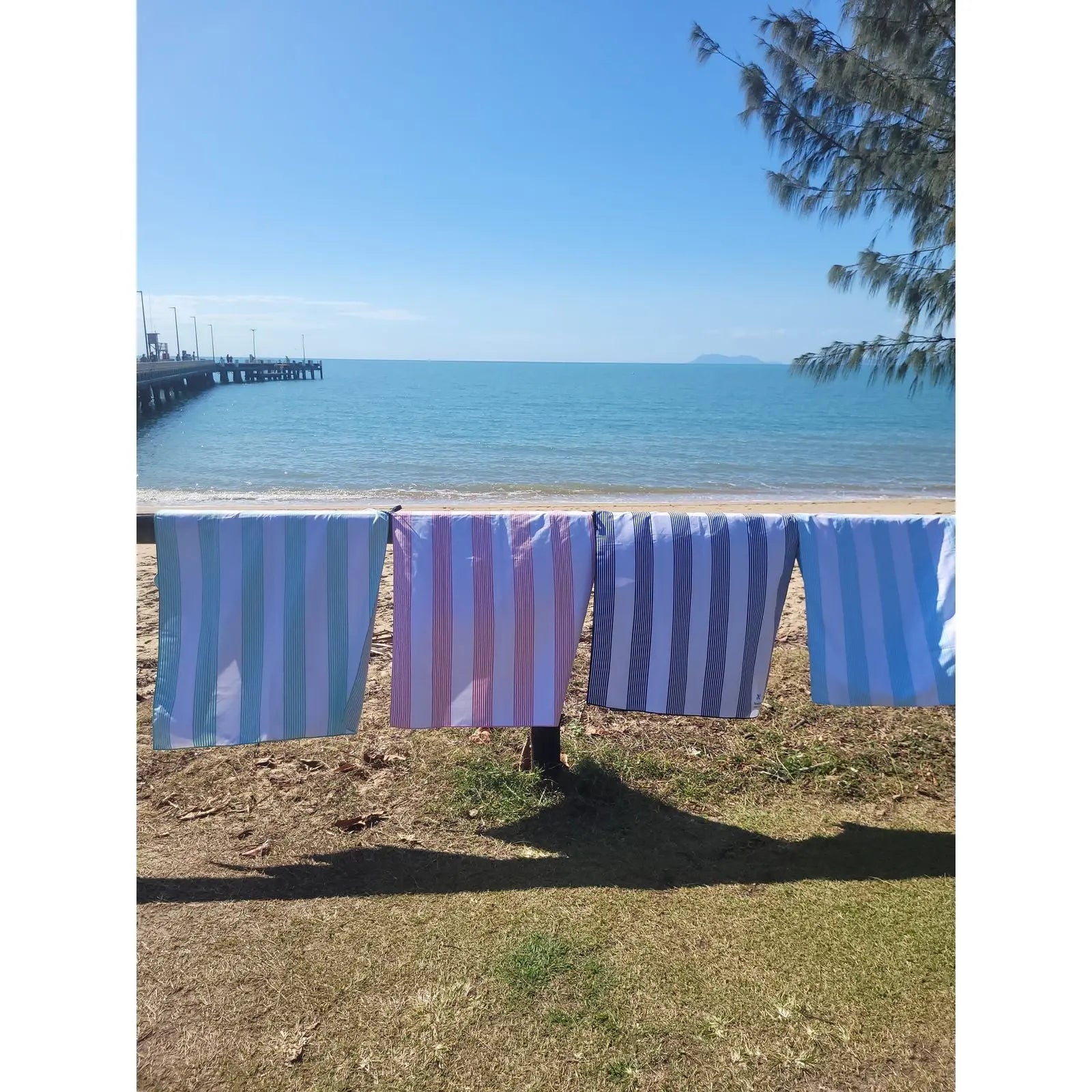 Calvi Sky Blue Signature Sand-Free Beach Towel Newlyfe