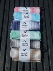 Calvi Sky Blue Signature Sand-Free Beach Towel