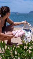 Bundle - Coral Reef Large Beach Towel & Pouch