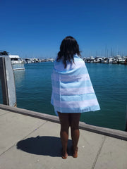 Bundle - Calvi Sky Blue Signature Sand-Free Beach Towel Newlyfe