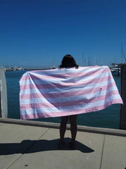 Sanur Pink Signature Sand-Free Beach Towel Newlyfe