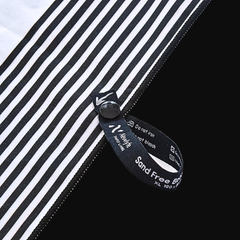 Santorini Black Signature Sand-Free Beach Towel