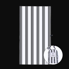 Santorini Black Signature Sand-Free Beach Towel Newlyfe