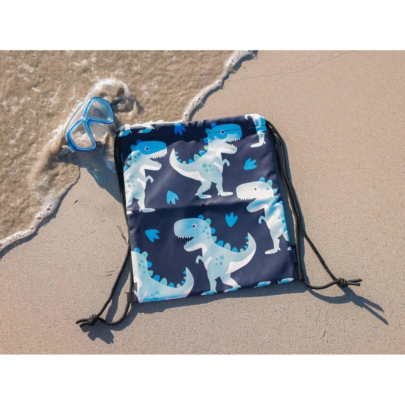 KIDS DRAWSTRING SWIM BAG - DINO