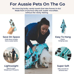 QUICK DRY SAND FREE BEACH TOWEL FOR DOGS