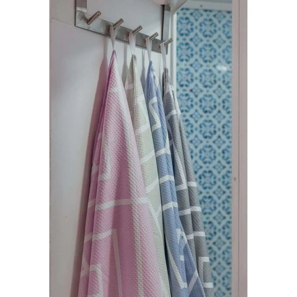 newlyfe towel hanging in bath room