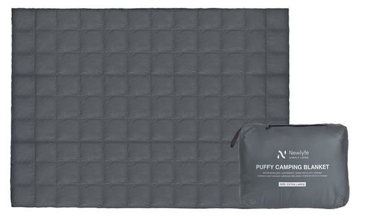 Puffy Camping Blanket, Grey