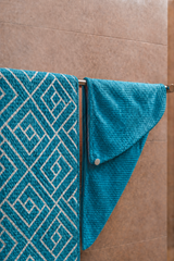 Teal Hair Towel Wrap