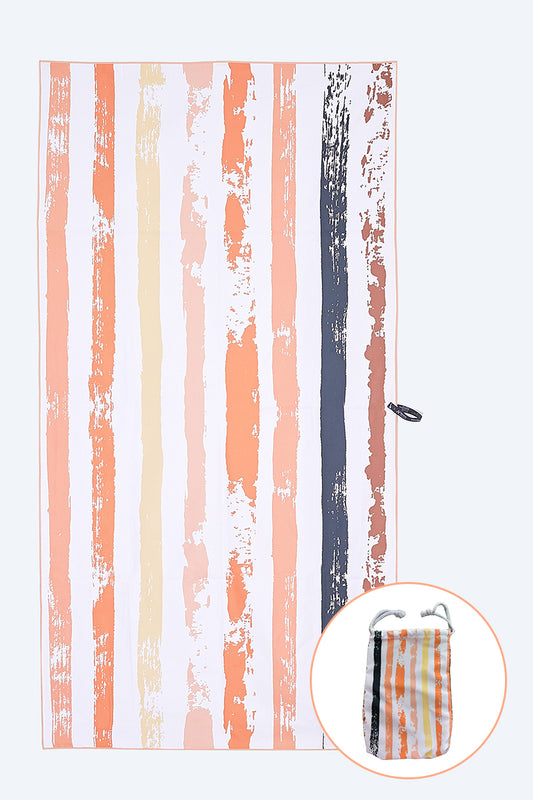 Coral Bay Large Beach Towel & Pouch